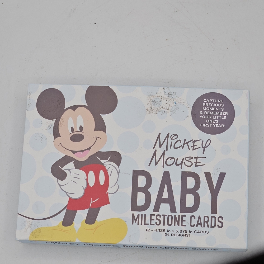 Mickey Mouse baby milestone cards new in box
